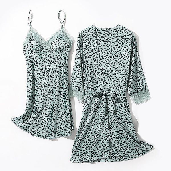 women's sleepwear 2 piece robe sets leopard women wedding nighty&robe suit with pads kimono gown satin lace nightwear nightdress, Black;red
women's sleepwear 2 piece robe sets leopard women wedding nighty&robe suit with pads kimono gown satin lace nightwear nightdress, Black;red