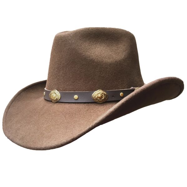 2021 new brown hondo crown wool western felt cowboy hat + yg61, Blue;gray
2021 new brown hondo crown wool western felt cowboy hat + yg61, Blue;gray