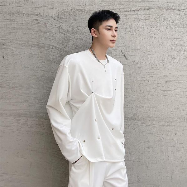 men's hoodies & sweatshirts 2021 autumn fashion multi-metal buckle decorated long sleeve loose pullover sweatshirt harajuku streetwear, Black
men's hoodies & sweatshirts 2021 autumn fashion multi-metal buckle decorated long sleeve loose pullover sweatshirt harajuku streetwear, Black