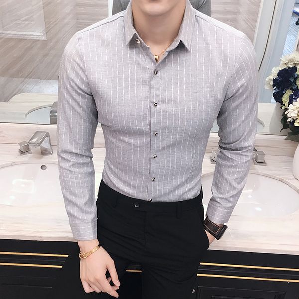 2021 casual men dressed in thin long sleeve striped of formal business night club streetwear social shirt gc70, White;black
2021 casual men dressed in thin long sleeve striped of formal business night club streetwear social shirt gc70, White;black