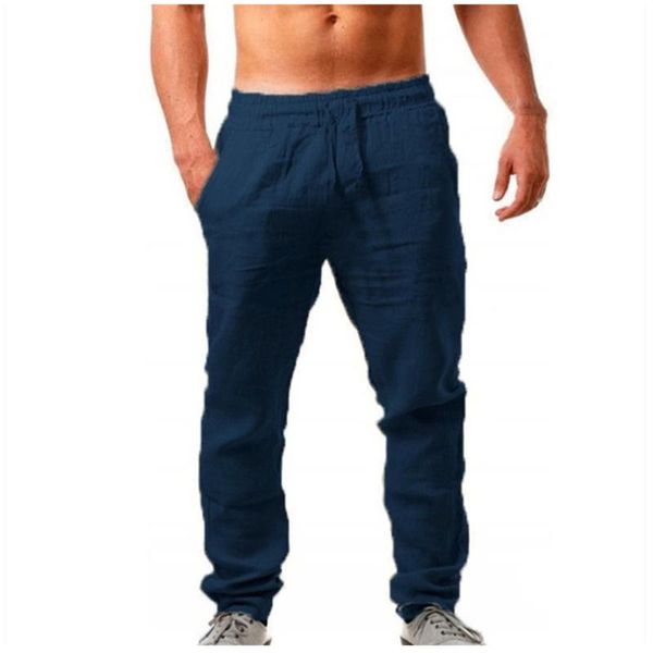 men's pants fashion casual solid linen breathable elastic waist loose long pockets simple harem trousers, Black
men's pants fashion casual solid linen breathable elastic waist loose long pockets simple harem trousers, Black