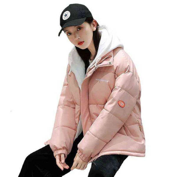 2021 winter fake two piece hooded cotton padded et female korean student loose thickened down, Black
2021 winter fake two piece hooded cotton padded et female korean student loose thickened down, Black
