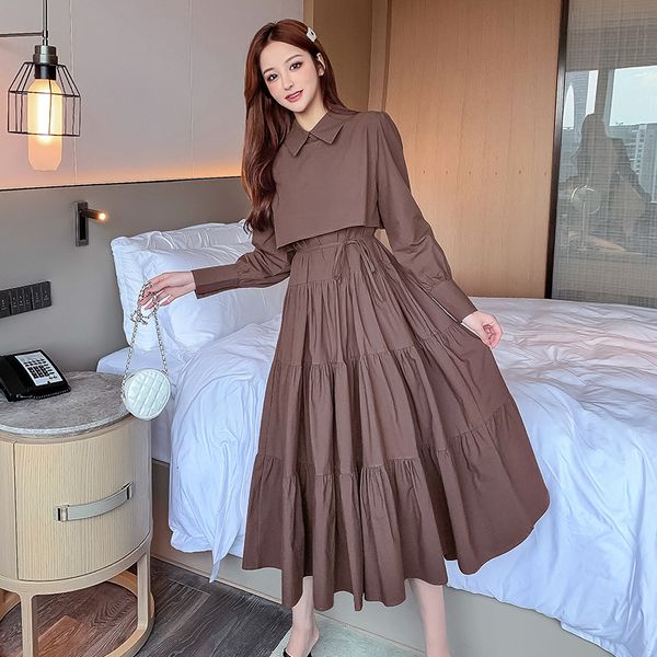 female 2021 autumn and winter big swing french retro-temperament dress wacf, Black;pink
female 2021 autumn and winter big swing french retro-temperament dress wacf, Black;pink