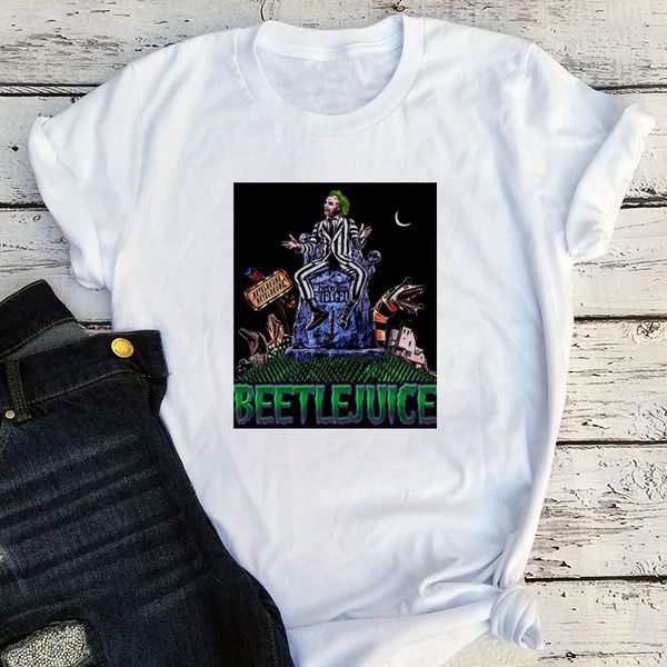 women's t-shirt beetlejuice woman tshirts harajuku horror movie halloween women clothes aesthetic skull t shirt plus size l, White
women's t-shirt beetlejuice woman tshirts harajuku horror movie halloween women clothes aesthetic skull t shirt plus size l, White