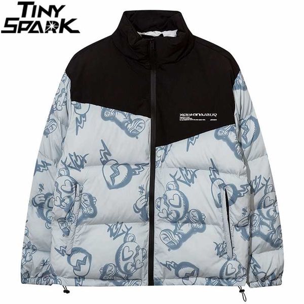 hip hop patchwork parka jacket mens streetwear funny bear jacket harajuku cotton winter padded jacket coat warm outwear 211204, Black
hip hop patchwork parka jacket mens streetwear funny bear jacket harajuku cotton winter padded jacket coat warm outwear 211204, Black