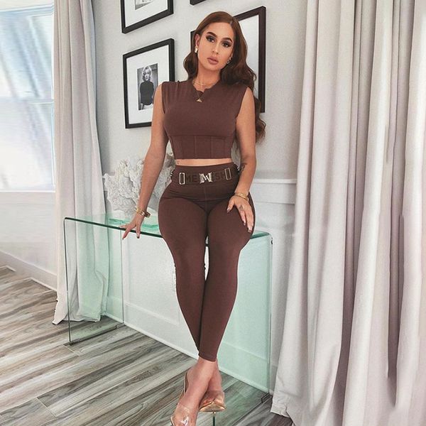 fashion sports 2 piece sets womens outfits cropped tank leggings matching sets brown sweatsuits c87-cz20, White
fashion sports 2 piece sets womens outfits cropped tank leggings matching sets brown sweatsuits c87-cz20, White