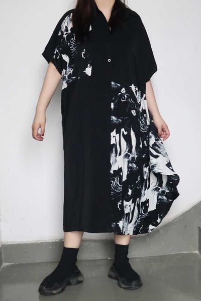 vanovich irregular summer pluz size casual short sleeve ladies dress chiffon europe fashion women clothing 210615, Black;gray
vanovich irregular summer pluz size casual short sleeve ladies dress chiffon europe fashion women clothing 210615, Black;gray