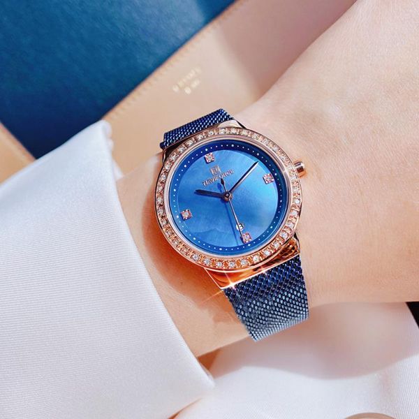 wristwatches the naviforce women watch fashion wrist blue stainless steel strap mesh girl quartz lady waterproof clock, Slivery;brown
wristwatches the naviforce women watch fashion wrist blue stainless steel strap mesh girl quartz lady waterproof clock, Slivery;brown