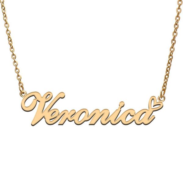 pendant necklaces veronica love heart name necklace personalized gold plated stainless steel collar for women girls friends birthday wedding, Silver
pendant necklaces veronica love heart name necklace personalized gold plated stainless steel collar for women girls friends birthday wedding, Silver