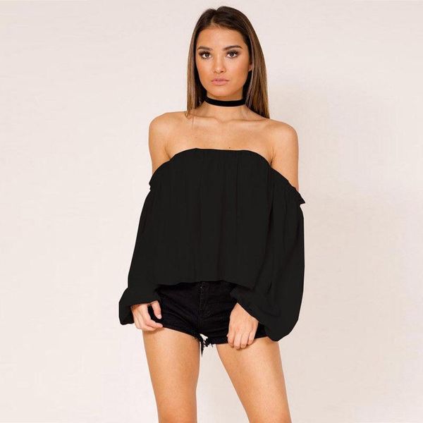 women's blouses & shirts 2021 summer fashion women solid color off shoulder long puff sleeve loose shirt stylish slash neck, White
women's blouses & shirts 2021 summer fashion women solid color off shoulder long puff sleeve loose shirt stylish slash neck, White