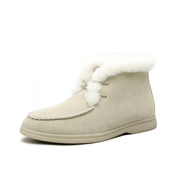 boots women snow natural fur genuine leather ankle winter comfortable round toe flat wool shoes lace-up 36-41, Black
boots women snow natural fur genuine leather ankle winter comfortable round toe flat wool shoes lace-up 36-41, Black