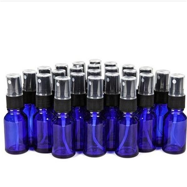 24, cobalt blue, 15 ml (1/2 oz) glass bottles, with black fine mist sprayer's refillable essential oil bottles
24, cobalt blue, 15 ml (1/2 oz) glass bottles, with black fine mist sprayer's refillable essential oil bottles