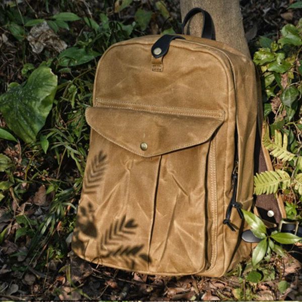 backpack retro outdoor large-capacity travel water repellent oil wax canvas stitching leather mountaineering bag
backpack retro outdoor large-capacity travel water repellent oil wax canvas stitching leather mountaineering bag