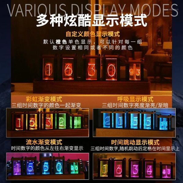 nordic style solid wood led deskcreative decoration diy kit rgb pseudo glow tube digital clock desk & table clocks1
nordic style solid wood led deskcreative decoration diy kit rgb pseudo glow tube digital clock desk & table clocks1