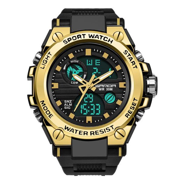 wristwatches sanda watches professional gold sport men fashion military army led digital multi-function reloj hombre, Slivery;brown
wristwatches sanda watches professional gold sport men fashion military army led digital multi-function reloj hombre, Slivery;brown