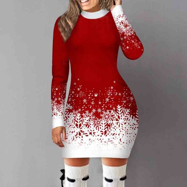 christmas long sleeve womens dresses round neck snowflake print bodycon xmas party elegant ladies slim vestidos, Black;gray
christmas long sleeve womens dresses round neck snowflake print bodycon xmas party elegant ladies slim vestidos, Black;gray