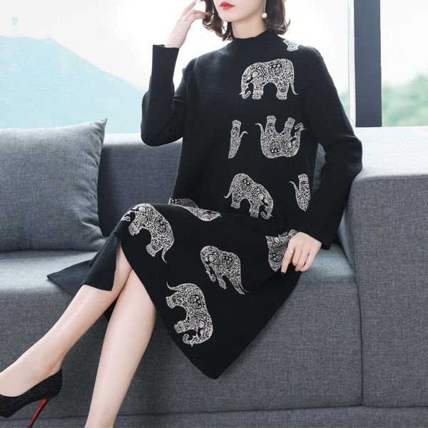 casual dresses 2021 autumn pattern european will code easy thin long fund temperament rendering knitting dress, Black;gray
casual dresses 2021 autumn pattern european will code easy thin long fund temperament rendering knitting dress, Black;gray