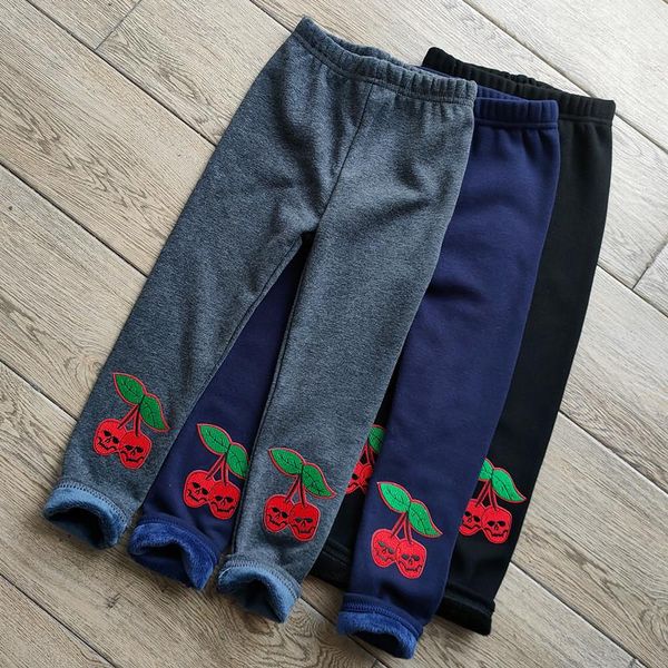 trousers autumn winter cherry patch embroidery girls pants sweet baby plus velvet leggings elastic waist slim, Blue
trousers autumn winter cherry patch embroidery girls pants sweet baby plus velvet leggings elastic waist slim, Blue