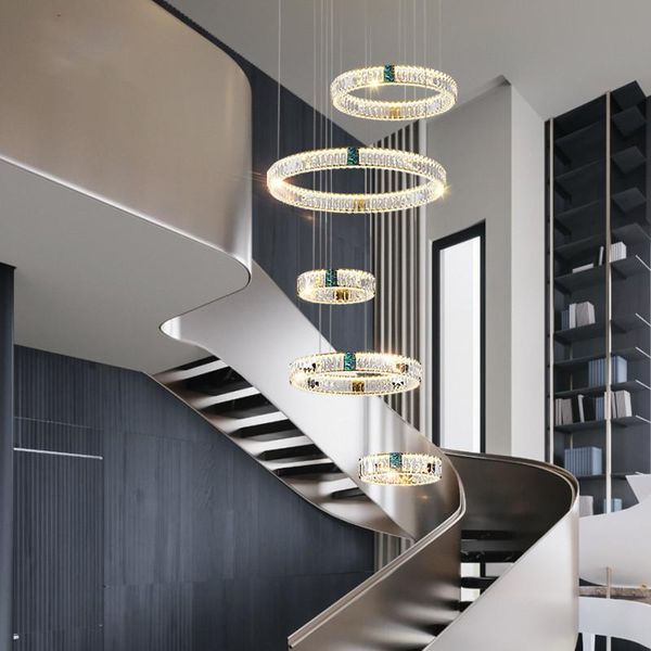 pendant lamps modern high stairs led dimmable lights gold steel lustre k9 crystals lamp adjustable cable hanging
pendant lamps modern high stairs led dimmable lights gold steel lustre k9 crystals lamp adjustable cable hanging