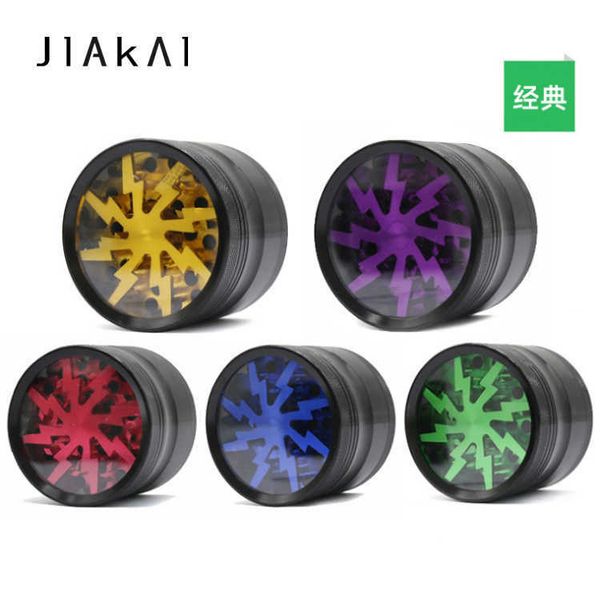 lightning transparent open skylight diameter 63mm four layer aluminum alloy cigarette tobacco grinder
lightning transparent open skylight diameter 63mm four layer aluminum alloy cigarette tobacco grinder