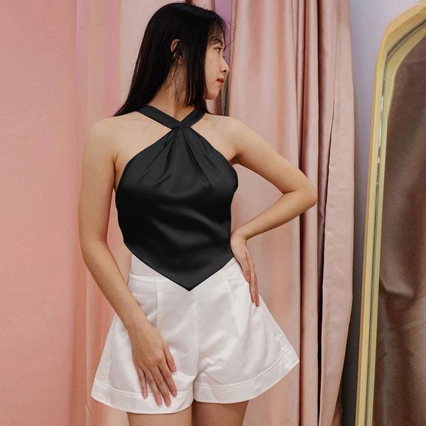 2021 new arrivals summer fashion spaghetti strap halter white black solid bodycon high street women camis
2021 new arrivals summer fashion spaghetti strap halter white black solid bodycon high street women camis
