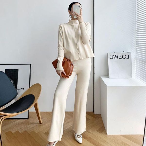 women's two piece pants yiciya 90% cashmere set for women knitted long sleeve and tracksuit outwear korean, White
women's two piece pants yiciya 90% cashmere set for women knitted long sleeve and tracksuit outwear korean, White