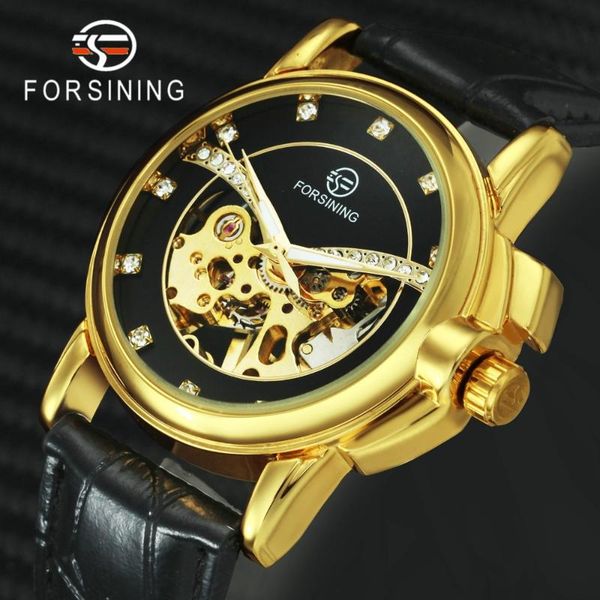 wristwatches forsining royal auto mechanical watch men black leather strap rhinestone decoration pattern man, Slivery;brown
wristwatches forsining royal auto mechanical watch men black leather strap rhinestone decoration pattern man, Slivery;brown