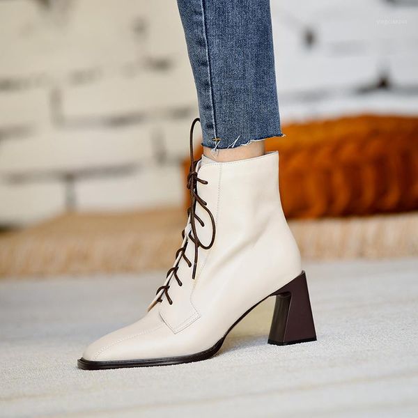 boots autumn winter fashion genuine leather women ankle lace up high heels party night club shoes woman short1, Black
boots autumn winter fashion genuine leather women ankle lace up high heels party night club shoes woman short1, Black