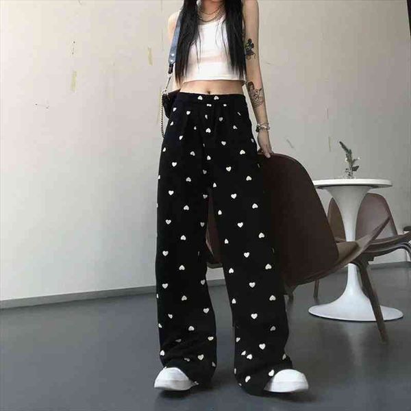 harajuku print wide leg pant summer fashion trousers women high waist streetwear casual loose black pants women, Black;white
harajuku print wide leg pant summer fashion trousers women high waist streetwear casual loose black pants women, Black;white