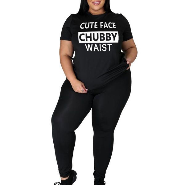 plus size tracksuits hirigin women two-piece oversize clothes set black letters printed pattern t-shirt and pants casual sets xl-5xl
plus size tracksuits hirigin women two-piece oversize clothes set black letters printed pattern t-shirt and pants casual sets xl-5xl