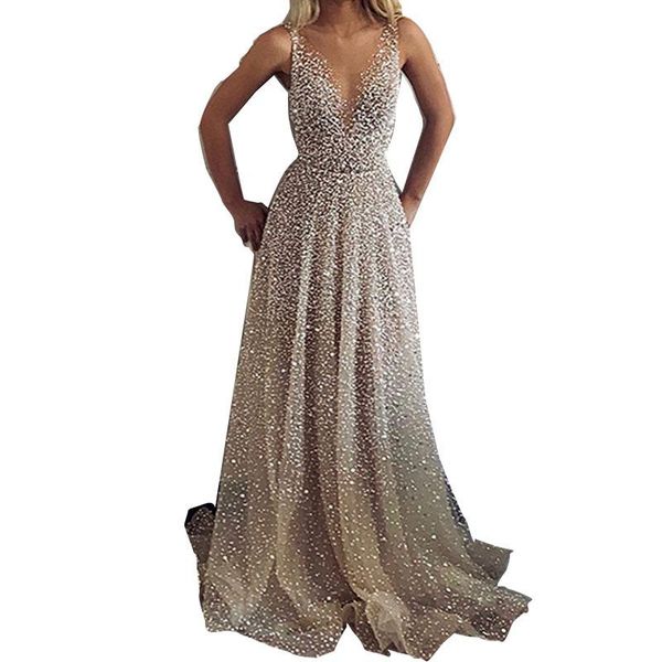 casual dresses 2021 summer fashion evening for women sequins spaghetti strap v-neck floor-length donsigent, Black;gray
casual dresses 2021 summer fashion evening for women sequins spaghetti strap v-neck floor-length donsigent, Black;gray