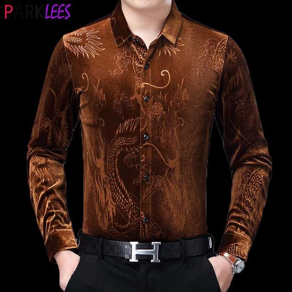 men's casual shirts luxury chinese dragon jacquard velvet shirt 2021 autumn slim fit velour dress mens warm comfortable chemise, White;black
men's casual shirts luxury chinese dragon jacquard velvet shirt 2021 autumn slim fit velour dress mens warm comfortable chemise, White;black