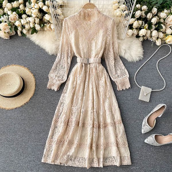 new women hollow out lace 2021 spring autumn long sleeve a-line elegant es ladies fashion mesh midi vestidos mujer ksww, Black;gray
new women hollow out lace 2021 spring autumn long sleeve a-line elegant es ladies fashion mesh midi vestidos mujer ksww, Black;gray