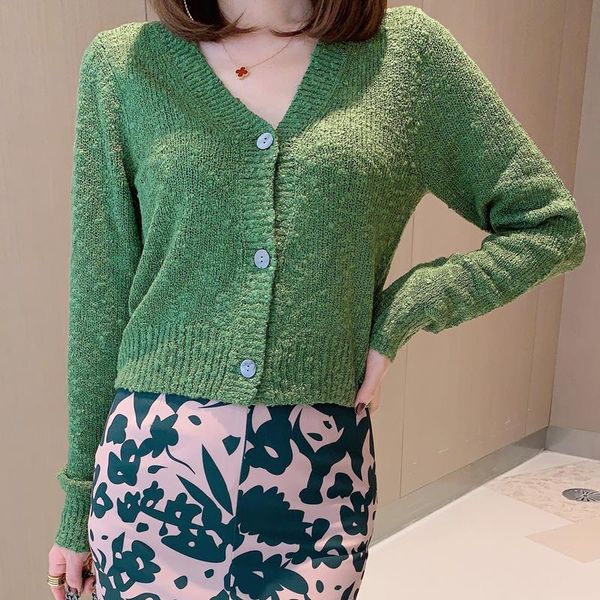 two piece dress knitted single-breasted long-sleeved v-neck green cardigan split ends temperament print half skirt women's two-piec, White
two piece dress knitted single-breasted long-sleeved v-neck green cardigan split ends temperament print half skirt women's two-piec, White