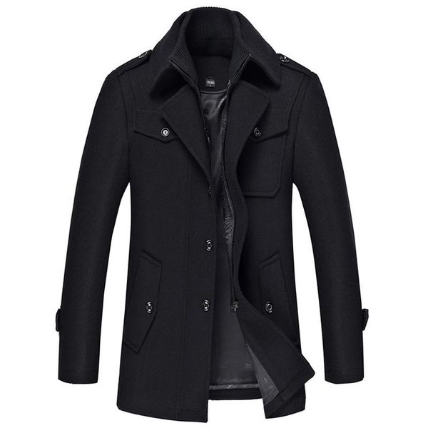 men's wool & blends men coats autumn winter thick jacket clothing 2021 cotton warm woolen coat male trench, Black
men's wool & blends men coats autumn winter thick jacket clothing 2021 cotton warm woolen coat male trench, Black