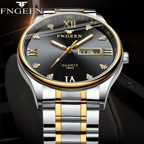 wristwatches montre homme fngeen series watch men business quartz diamond watches date week display male clock relogio, Slivery;brown
wristwatches montre homme fngeen series watch men business quartz diamond watches date week display male clock relogio, Slivery;brown