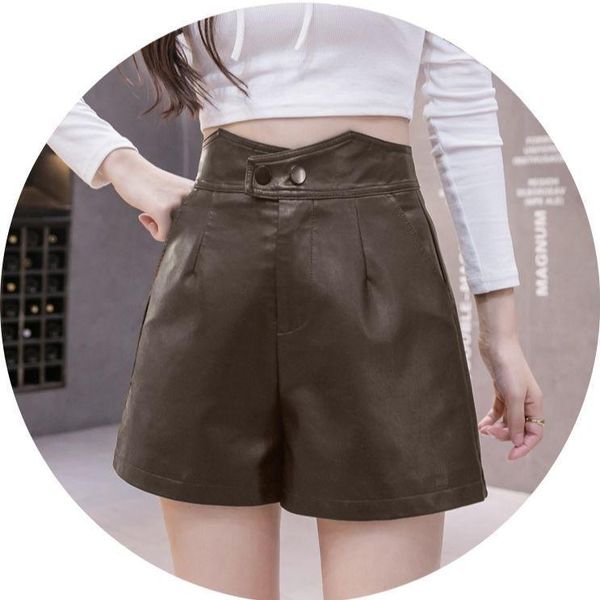 women's shorts women 2021 autumn winter high waist female wide leg leather fashion loose street ladies x602, White;black
women's shorts women 2021 autumn winter high waist female wide leg leather fashion loose street ladies x602, White;black