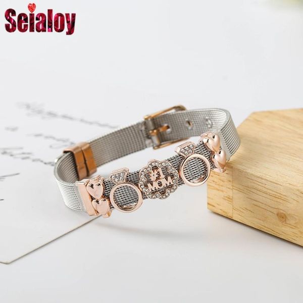 charm bracelets seialoy two colors stainless steel strap for women rose gold #mom heart beads watch bracelet & bangle jewelry, Golden;silver
charm bracelets seialoy two colors stainless steel strap for women rose gold #mom heart beads watch bracelet & bangle jewelry, Golden;silver