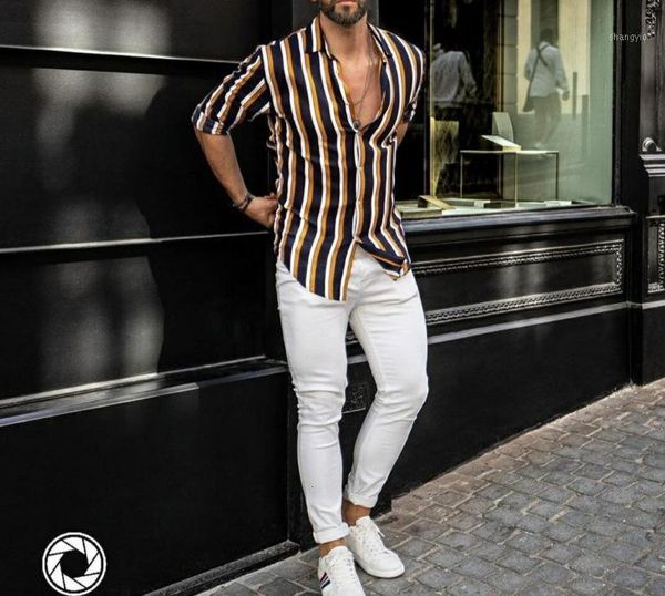 2019 long sleeve stripe lapel cotton man leisure time shirt male1, White;black
2019 long sleeve stripe lapel cotton man leisure time shirt male1, White;black