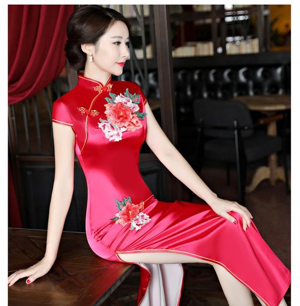 ethnic clothing classical women long show satin chinese dress elegant slim embroidery flower qipao cheongsam retro mandarin collar evening g, Red
ethnic clothing classical women long show satin chinese dress elegant slim embroidery flower qipao cheongsam retro mandarin collar evening g, Red