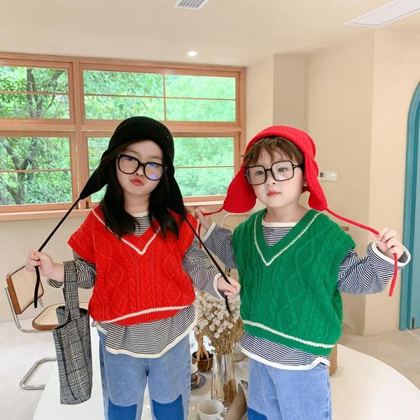 waistcoat korean style fashion children sweetheart neckline knitted vests autumn boys girls casual sleeveless sweaters, Camo
waistcoat korean style fashion children sweetheart neckline knitted vests autumn boys girls casual sleeveless sweaters, Camo