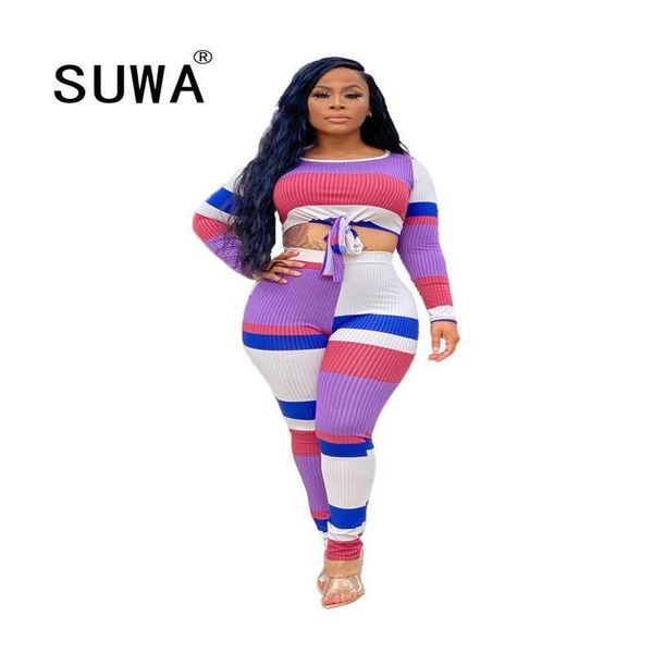 contrast striped fashion classic knit 2 pieces outfits for women matching sets long sleeve pullover bodycon trousers 210525, White
contrast striped fashion classic knit 2 pieces outfits for women matching sets long sleeve pullover bodycon trousers 210525, White