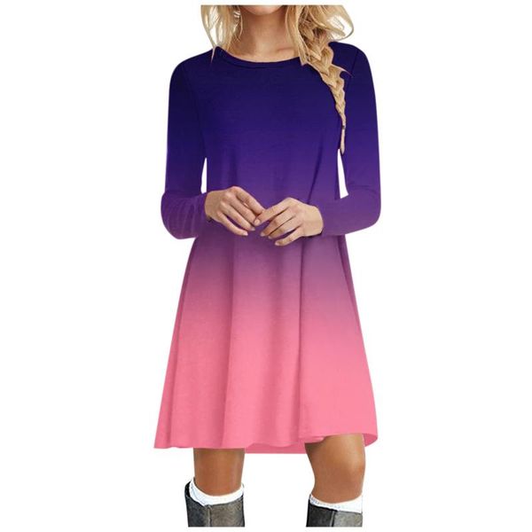 casual dresses 40# gradient color dress women oversized long sleeve o neck knee-length harajuku pullover elegant vestidos, Black;gray
casual dresses 40# gradient color dress women oversized long sleeve o neck knee-length harajuku pullover elegant vestidos, Black;gray