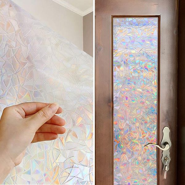 window stickers 3d rainbow effect decorative film stained privacy glass static non-adhesive clings for home sticker
window stickers 3d rainbow effect decorative film stained privacy glass static non-adhesive clings for home sticker