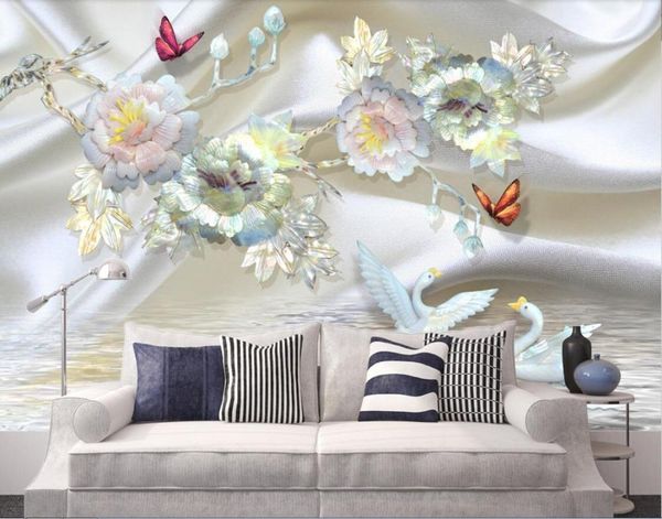 wallpapers cjsir custom po wallpaper mural 3d luxury european silk pearl flower swan tv background wall papel de parede decors
wallpapers cjsir custom po wallpaper mural 3d luxury european silk pearl flower swan tv background wall papel de parede decors