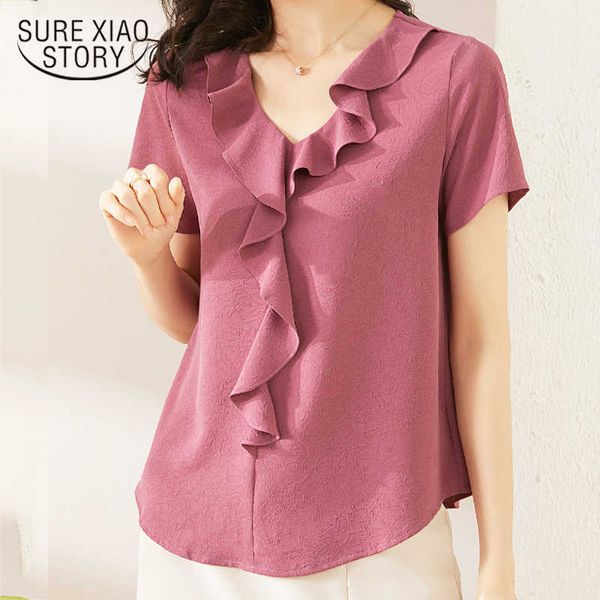 blusas mujer solid color ruffled chiffon shirt women short sleeve all-match slim-fit fashion style summer and blouse 10055 210527, White
blusas mujer solid color ruffled chiffon shirt women short sleeve all-match slim-fit fashion style summer and blouse 10055 210527, White