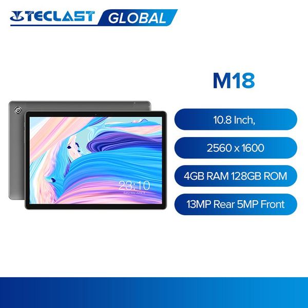 teclast m18 tablet 10.8 inch ips 2560x1600 deca core 4gb ram 128gb rom 4g network call dual camera 13mp rear 5mp front 8000mah
teclast m18 tablet 10.8 inch ips 2560x1600 deca core 4gb ram 128gb rom 4g network call dual camera 13mp rear 5mp front 8000mah