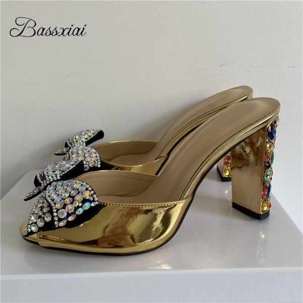 sandals luxury rhinestone butterfly-knot women diamond high heels slingbacks peep toe patent leather mules summer, Black
sandals luxury rhinestone butterfly-knot women diamond high heels slingbacks peep toe patent leather mules summer, Black