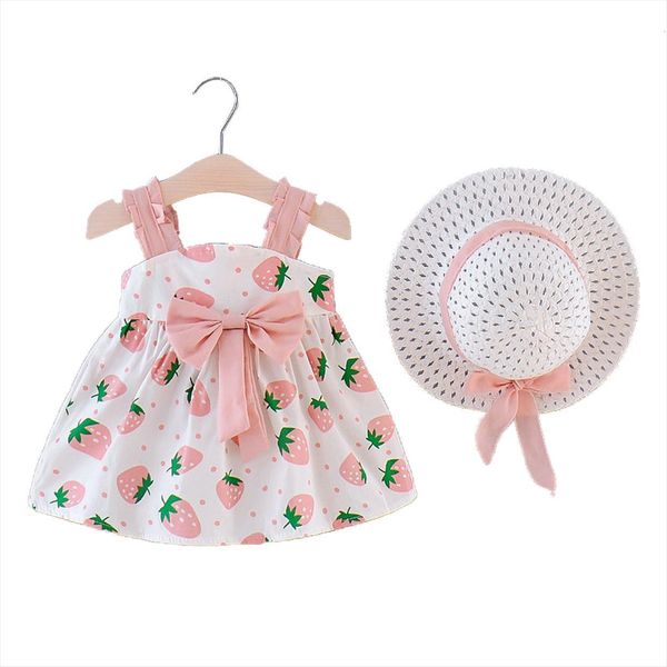 baby childrens clothes fashion strawberry girl dress polka dot princess with cap children bow slip casual style, Red;yellow
baby childrens clothes fashion strawberry girl dress polka dot princess with cap children bow slip casual style, Red;yellow