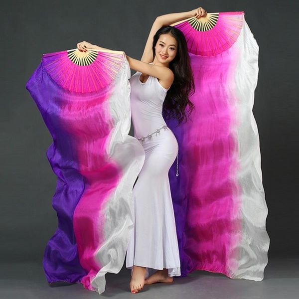 100% silk stage performance dance accessories 180cm hand fans colored veils women belly dance veils fan, Black;red
100% silk stage performance dance accessories 180cm hand fans colored veils women belly dance veils fan, Black;red